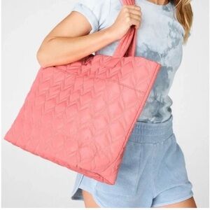 FABLETICS Quilted Tote Desert Rose Coral $60 NWT